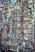 Angkor Thom - Bayon temple, bas-reliefs of the third enclosure, east wall 